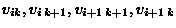 $v_{ik},v_{i\,k+1},v_{i+1\,k+1},v_{i+1\,k}$