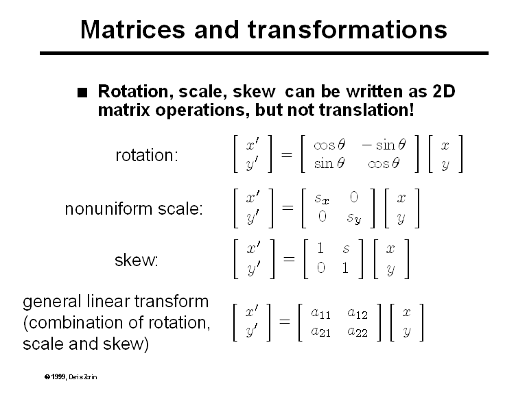 Matrices And Transformations