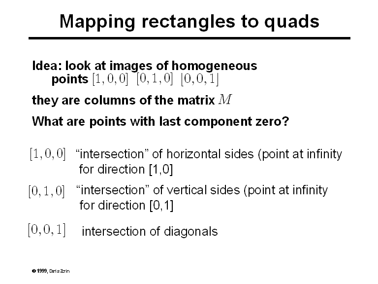 Mapping rectangles to quads