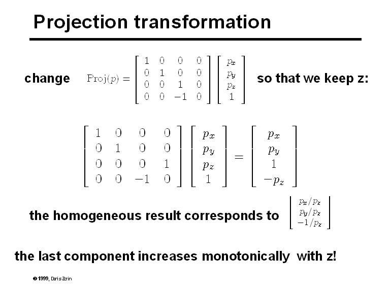 Projection Transformation