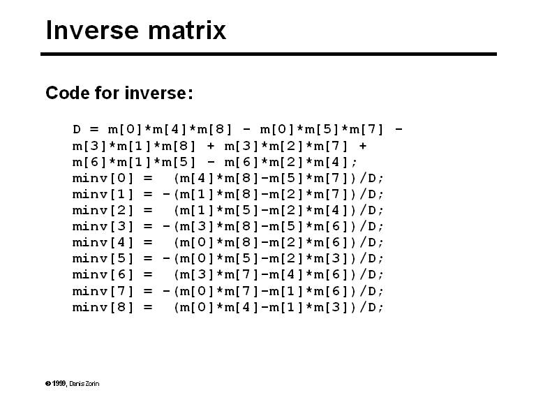 Inverse matrix